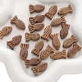 Perles en bois en forme de poisson avec grain naturel pour la création de bijoux DIY - Forme de Petit Poisson