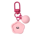 Llavero rosa con estrella y cara sonriente para bolsos y manualidades DIY - Forma de Estrella (FKY104) / Rosa