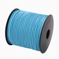 Sky blue faux suede cord 3mm flat leather string on black spool for DIY jewelry making - 3mm 4m/Pack / Sky Blue
