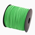 Grass green faux suede cord 3mm for DIY jewelry making on black plastic spool - 3mm 4m/Pack / Fruit Green