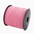 Roll of 3mm pink faux suede cord for DIY jewelry making on a black plastic spool - 3mm 4m/Pack / Rose Pink