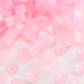 Pink translucent cylindrical seed beads for DIY handmade jewelry crafts making - Light Pink Textured Tube