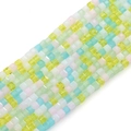 2mm faceted glass cube beads in macaron colors for DIY jewelry and bracelet making - Jasmine White Breeze / 2mm (45cm/Strand approx. 180 Pcs)