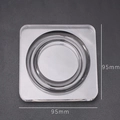 Square clear acrylic bead design board 95x95mm with concentric grooves for jewelry DIY - Transparent Square Acrylic Style