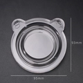 Transparent acrylic bear-shaped coaster organizer tray, dimensions 95mm x 93mm - Transparent Bear Acrylic Style