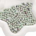 Light green bone-shaped ceramic beads with ice crackle texture for DIY jewelry making - Matcha Green