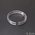 Transparent acrylic 5.2cm C-ring holder for bracelet and jewelry display stand - Medium Transparent C-Ring / 5.2cm Outer Diameter (25 Pieces/Pack) / Clear