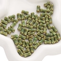 Handmade ceramic bone-shaped beads in vintage green kiln glaze finish for DIY jewelry - Olive Green