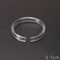 Transparent acrylic C-shaped bracelet display ring holder with 5.7cm diameter - Transparent C-Type Display Ring / 5.7cm Outer Diameter (25 Pieces/Pack) / Clear