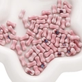 Pink and white handmade bone-shaped ceramic beads for DIY jewelry and bracelet making - Pink