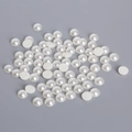 DIY 8mm white flatback half round ABS imitation pearls for handmade jewelry and nail art - 8mm (Approx. 200 Pieces/Pack) / Off White