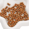 Brown glazed ceramic bone-shaped beads for DIY jewelry and bracelet making - Orange Red