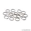 1.0x10mm stainless steel split rings in silver finish for DIY jewelry making - 1.0x10mm (50 Pieces/Pack) / Steel