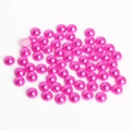 Bulk 8mm bright pink flatback half round faux pearls for DIY handmade hair accessories - 8mm (Approx. 200 Pieces/Pack) / Rose Red