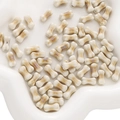 DIY ceramic bone-shaped beads in cream white with brown vintage textures for jewelry making - Milk Tea