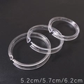 Transparent acrylic bracelet display C-rings in 5.2cm, 5.7cm, and 6.2cm sizes - Transparent C-Ring Assorted / 5.2cm/5.7cm/6.2cm (3 Pieces/Pack) / Clear