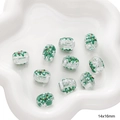 Perle vetro albero di Natale 14x16mm per creazione gioielli fai da te accessori festivi - Stile 10 Albero di Fiocchi