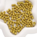 Matte light yellow bone-shaped ceramic beads with vintage brown speckles for DIY jewelry - Mustard Yellow