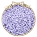 Lavender solid color glass seed beads for DIY jewelry displayed in a vintage metal tray - Lavender