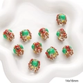 Set di 10 perle in vetro a forma di omino di pan di zenzero per gioielli DIY, 14x16mm - Stile 12 Omino di Pan di Zenzero