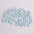 Flat-back light blue ABS pearls with pearlescent finish for DIY hair accessory making - 8mm (Approx. 200 Pieces/Pack) / Light Blue