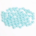 Flat-back 8mm light blue faux pearls with pearlescent finish for DIY jewelry crafts - 8mm (Approx. 200 Pieces/Pack) / Lake Blue