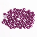 Flatback half round ABS faux pearls in metallic dark purple for DIY hair accessories - 8mm (Approx. 200 Pieces/Pack) / Deep purple