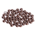 Flatback half round ABS pearls in chocolate brown for DIY hair accessory making - 8mm (Approx. 200 Pieces/Pack) / Dark Coffee