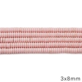 Χάντρες δίσκου 3x8mm σε ανοιχτό ροζ μάρμαρο για κατασκευή κοσμημάτων DIY - Σχήμα Επίπεδος Δίσκος / 3x8mm (1 Σειρά/Πακέτο, περίπου 125 Τεμάχια) / Ροζ