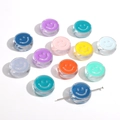 DIY colorful acrylic smiley face beads with hole for handmade bracelet jewelry making - 10 Pcs/Pack (20mm Thickness 8mm Hole 3mm) / Random Mixed Colors / 0.1