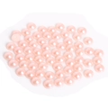 Flat lay of 8mm pink half-round ABS imitation pearls for DIY hair accessories - 8mm (Approx. 200 Pieces/Pack) / Light Pink