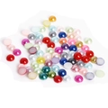 Multi-color 8mm ABS half-round flatback imitation pearls for DIY hair bow accessories - Diameter 8mm Approx 200Pcs/Bag / Random Mixed Colors