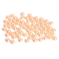 Flatback half round faux pearl beads in cream pink for DIY hair accessories and crafts - 8mm (Approx. 200 Pieces/Pack) / Orange