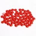 8mm red semi-round flatback faux pearls with lustrous finish for DIY hair accessories - 8mm (Approx. 200 Pieces/Pack) / Red