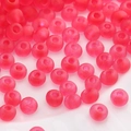 Matte red glass seed beads for DIY jewelry making with bright watermelon red finish - Matte Bright Red Round Beads (#02) / 3mm (10g/Pack)