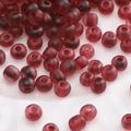 Matte deep red 2-4mm glass seed beads for DIY jewelry making and handmade crafts - Deep Red Matte Glass Beads (#03) / 3mm (10g/Pack)