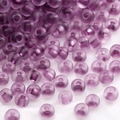 Frosted purple glass beads for DIY jewelry making, round beads with center holes - Purple Frosted Round Bead (Style #02) / 3mm (10g/Pack) / Purple