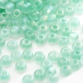 Matte mint green glass spacer beads for DIY jewelry making handmade bracelets - Frosted Mint Green Round (#04)