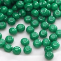DIY green emerald marble glass beads with central hole for necklace making - Marble Pattern Emerald Round (#06)