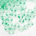 Translucent mint green flat round glass seed beads for DIY jewelry making and crafts - Mint Green Translucent Round (#07)