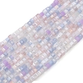 2mm faceted square glass beads in pastel macaron colors for DIY jewelry making - Xitang End / 2mm (45cm/Strand approx. 180 Pcs)