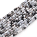2mm square glass beads in black, white and grey colors with AB color coating for DIY jewelry - Starry River / 2mm (45cm/Strand approx. 180 Pcs)