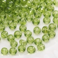 DIY handmade transparent grass green glass seed beads for necklace and bracelet jewelry - Transparent Grass Green Round (#11)