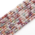 Multi-color 2mm faceted square glass beads with colorful electroplating for DIY jewelry - Crush Conservation / 2mm (45cm/Strand approx. 180 Pcs)