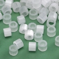 White cat eye glass cylindrical loose beads with silky luster for DIY jewelry making - Silk Luster Cylindrical White