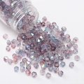 Aurora Bicone Kristallperlen 4mm in AB Flieder und Blau für DIY Schmuckherstellung - Violett