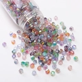 Bunte 4mm Aurora Doppelkonus Kristallperlen für DIY Schmuck und Armbandherstellung - Zufällige Mischfarben