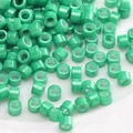 Green cylindrical resin beads with white inner core and marble texture for DIY jewelry - Green Textured White Core Tube (#20)