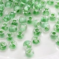 Translucent light green glass beads for DIY jewelry making handmade necklaces - Translucent Light Green Round (#25)
