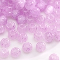 Perline fai-da-te viola traslucide con trama a strisce verticali e finitura glitterata - Stile 38-Viola Chiaro Glitter Rigato
